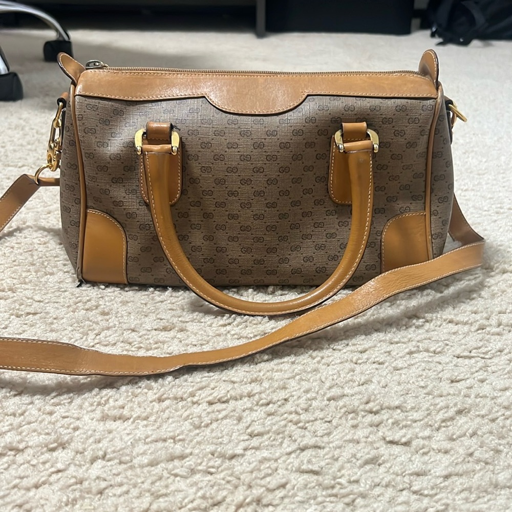 Gucci Brown and Tan Shoulder Bag